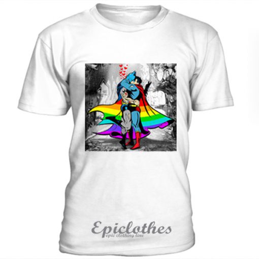 Batman vs Superman gay pride t-shirt