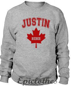 Justin Bieber Canadian Maple Leaf sweatshirt