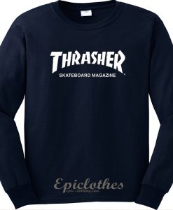 Navy blue thrasher Sweatshirt