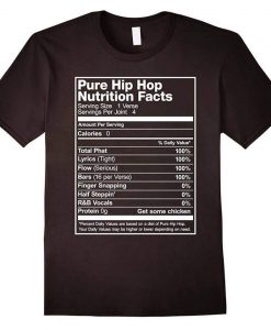 Pure Hip Hop Nutrition Facts T-Shirt