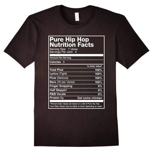 Pure Hip Hop Nutrition Facts T-Shirt