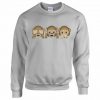 See Hear Speak No Evil Emoji Sweatshirt