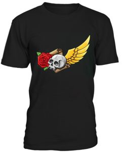 Skull and rose t-shirt - Copy