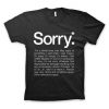 Sorry Definition T-shirt