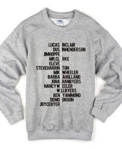 Stranger Things Cast List Sweatshirt