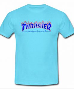 Thrasher Blue Flame T Shirt