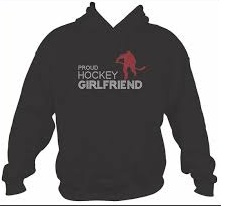 Rhinestone proud hockey girlfriend hoodie