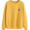 alien pocket logo sweatshirt yellow