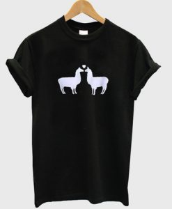 Llama In Love Graphic T shirt