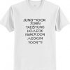 Jung Kook Korean Quote T Shirt