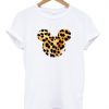 Mickey Mouse Leopard Printed T shirt