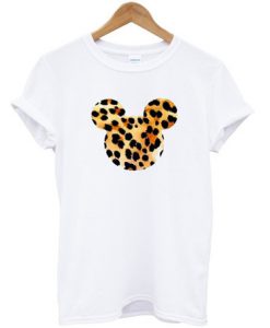 Mickey Mouse Leopard Printed T shirt