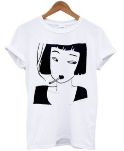 Smoking Girl Anime T shirt