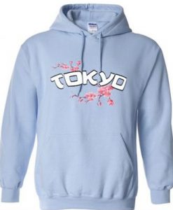 Tokyo Sakura Blue Hoodie