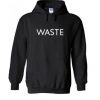 Waste logo hoodie black