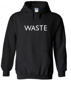 Waste logo hoodie black