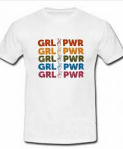 girl power rainbow t shirt
