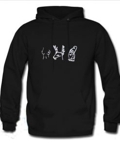 Line Deer Christmas Hoodie