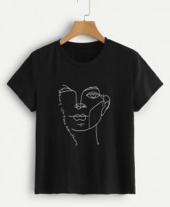 Face and Letter T Shirt