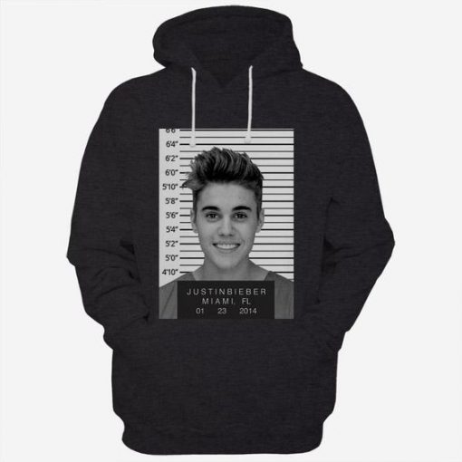 Justin Bieber Mugshot Men Hoodie