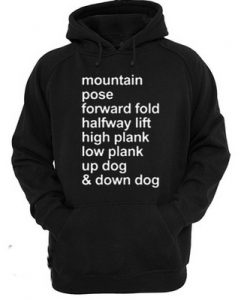 Mountain Pose Forward Fold Yoga Hoodie