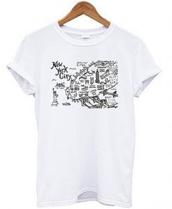 New York City Map Illustration T Shirtt