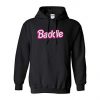 baddie logo hoodie black