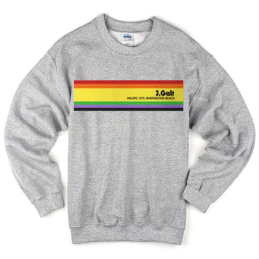 J Galt Rainbow Stripe Sweatshirt