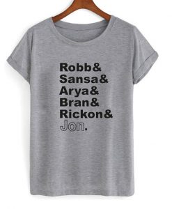 Robb&Sansa&Arya&Bran&Rickon&Jon T Shirt