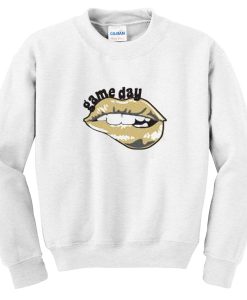 game day lips sweatshirt