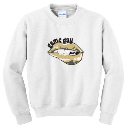 game day lips sweatshirt