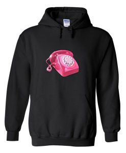 Pink Telephone Graphic Hoodie