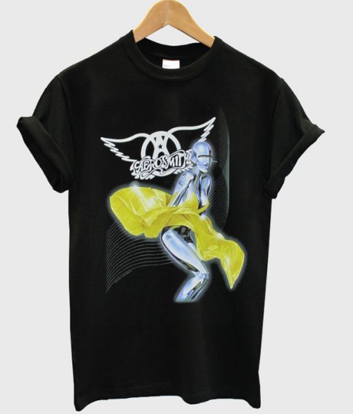 Aerosmith Robot Yellow Dress T Shirt