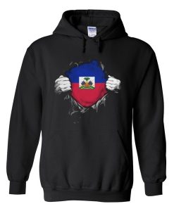 Haiti Flag Graphic Hoodie