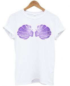 mermaid shell boobs t-shirt