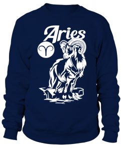 Aries Zodiac Blue Sweatshirt