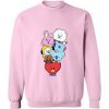 Cute BT21 Emoji Sweatshirt Pink