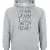 I’m Sorry For What I Said When I Was Hungry Hoodie