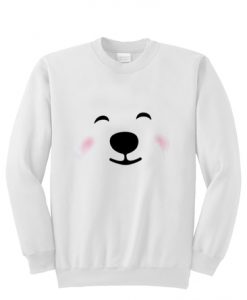 Polar Bear Face Sweatshirt