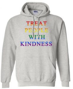 Treat People With Kindness Rainbow Font Hoodie