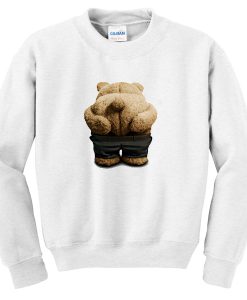 funny bear showing butt sweatshirt