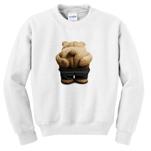 funny bear showing butt sweatshirt