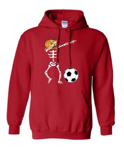 Dabbing Pumpkin Skeleton Soccer Hoodie