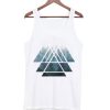 Sacred Geometry Triangles Misty Forest Tank top
