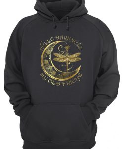 Moon Dragonfly Hello Darkness My Old Friend Hoodie