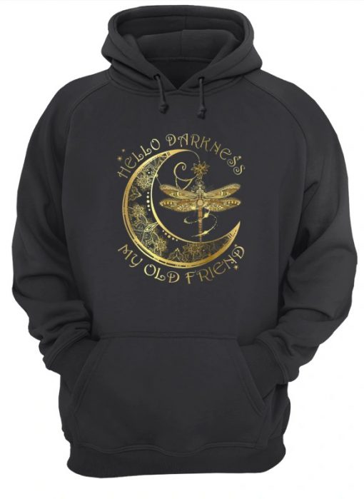 Moon Dragonfly Hello Darkness My Old Friend Hoodie