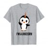 Penguin I'm A Unicorn Funny T Shirt