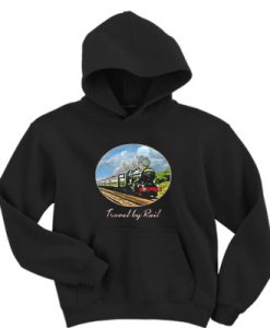 Travel by Rail Graphic Hoodie