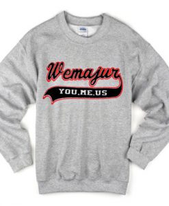 wemajur you me us logo sweater