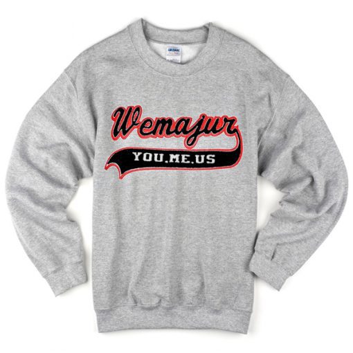 wemajur you me us logo sweater